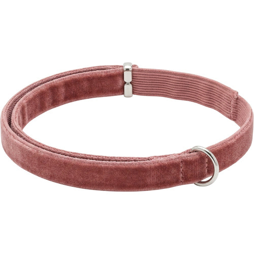 Bosey Velvet Cat Collar with Elastic Safety Segment 18–30 cm Dusty Rose - Product view
